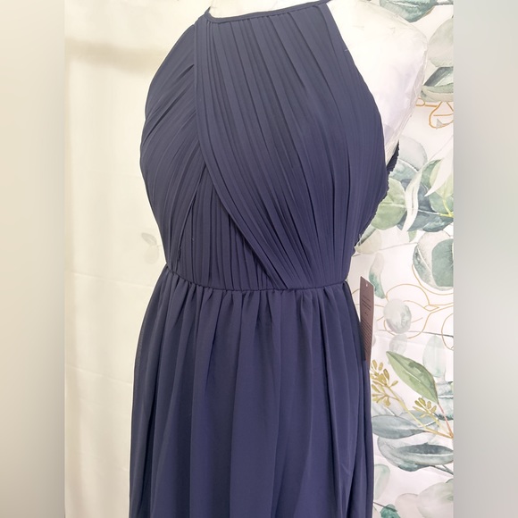Anthropologie BHLDN Madrie Navy Blue Dress size 8 - Picture 2 of 6